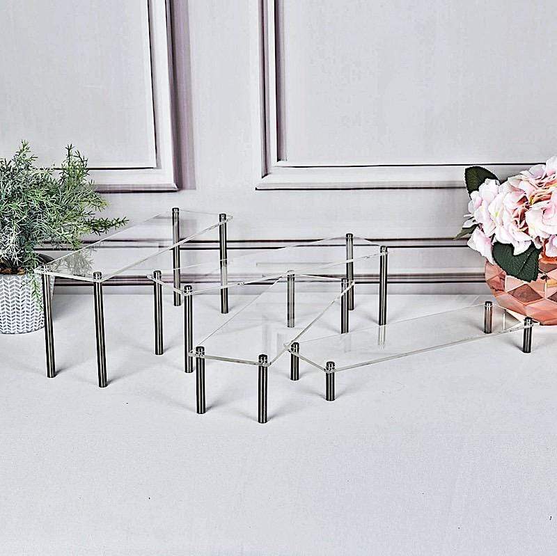 4 pcs Acrylic Cupcake Holders Dessert Stands Organizer Racks