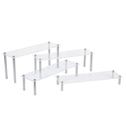 4 pcs Acrylic Cupcake Holders Dessert Stands Organizer Racks CAKE_PLST_REC001_SET_CLR