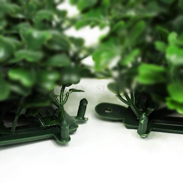 4 pcs Artificial Boxwood Leaves Foliage UV Protected Wall Backdrop Panels 11 sq ft - Green and White ARTI_5062_GRN_19