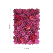 4 pcs Assorted Silk Flowers Wall Backdrop Panels