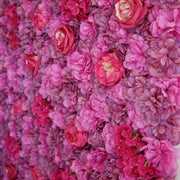4 pcs Assorted Silk Flowers Wall Backdrop Panels