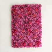 4 pcs Assorted Silk Flowers Wall Backdrop Panels