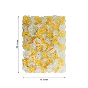 4 pcs Assorted Silk Flowers Wall Backdrop Panels