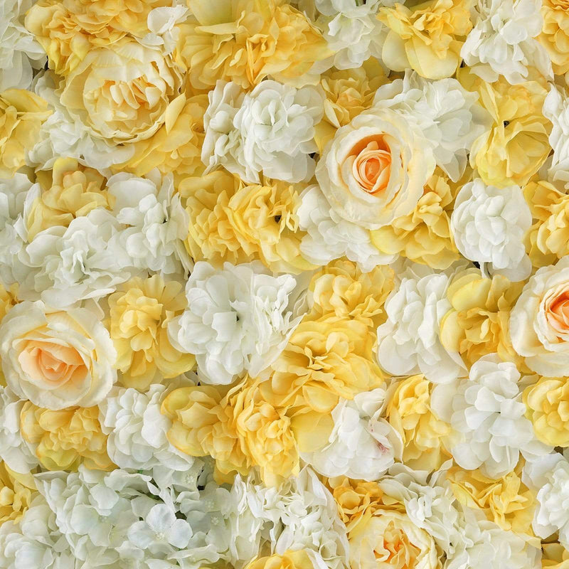 4 pcs Assorted Silk Flowers Wall Backdrop Panels