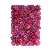 4 pcs Assorted Silk Flowers Wall Backdrop Panels ARTI_5063_VLTPRP