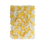 4 pcs Assorted Silk Flowers Wall Backdrop Panels ARTI_5063_WHTCHMP