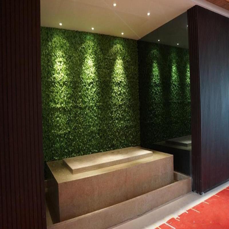 4 pcs Boxwood Leaves UV Protected Wall Backdrop Panels 11 sq ft - Green ARTI_5062_GRN_01