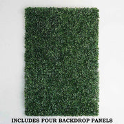 4 pcs Boxwood Leaves UV Protected Wall Backdrop Panels 11 sq ft - Green ARTI_5062_GRN_01