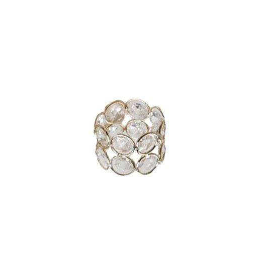 4 pcs Crystal Design Napkin Rings Set