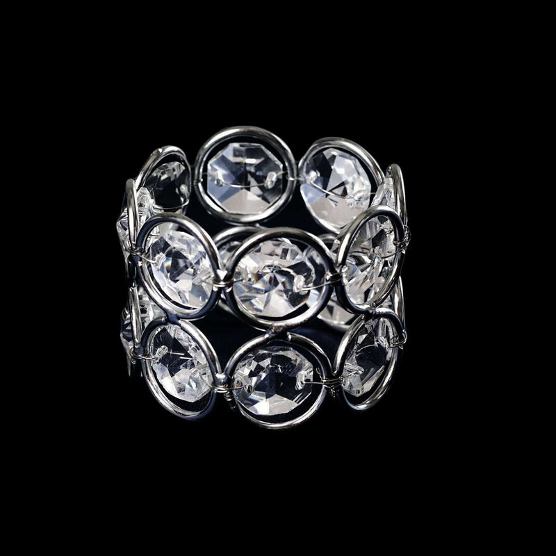 4 pcs Crystal Design Napkin Rings Set