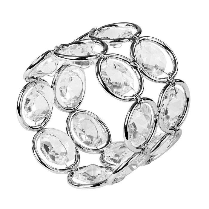 4 pcs Crystal Design Napkin Rings Set