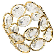 4 pcs Crystal Design Napkin Rings Set