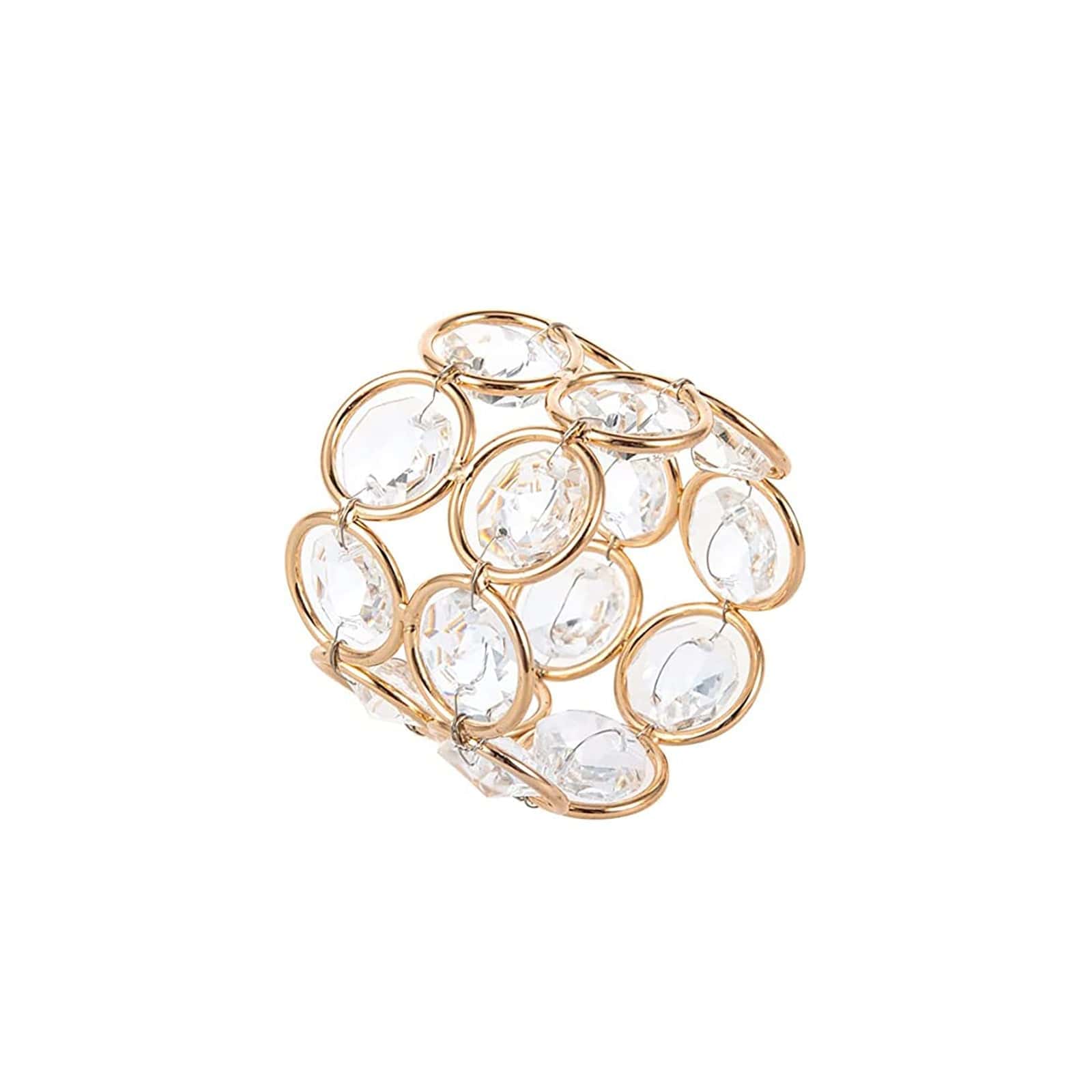 4 pcs Crystal Design Napkin Rings Set