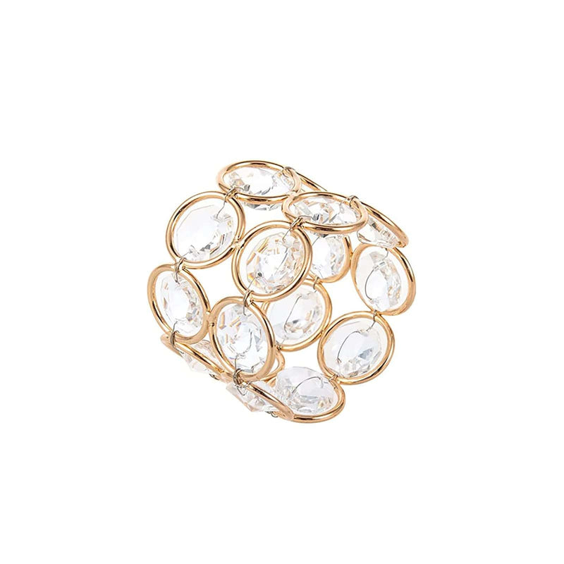 4 pcs Crystal Design Napkin Rings Set