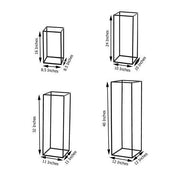 4 pcs Geometric Metal Stands Wedding Flower Vase Holders - Matte Black IRON_STND01_MBLK_SET01