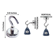 4 pcs Hanging Metal Magnetic Hooks - Silver TOOL_HOOK01_M