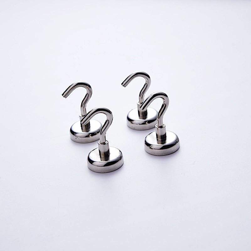 4 pcs Hanging Metal Magnetic Hooks - Silver TOOL_HOOK01_M