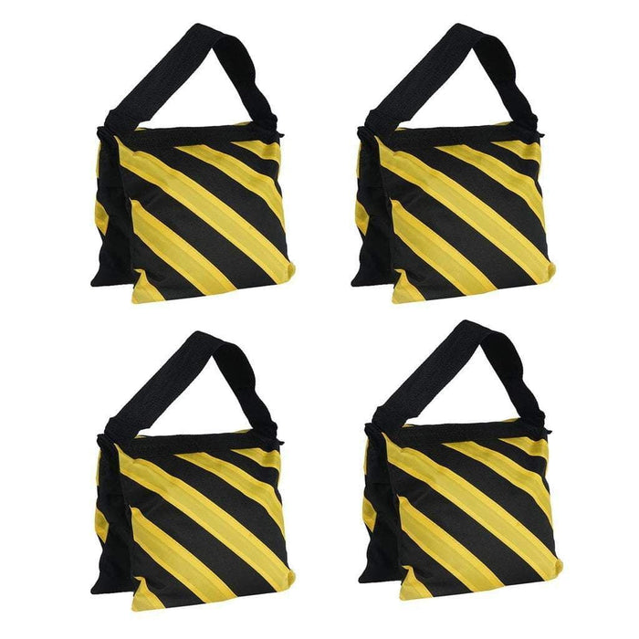 4 pcs Heavy Duty Sand Weight Saddle Bag for Photo Backdrops - Black and Yellow BKDP_SBAG01_026