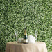 4 pcs Medium Boxwood Leaves Wall Backdrop Panels 11 sq ft - Green and White ARTI_5062_GRN_14