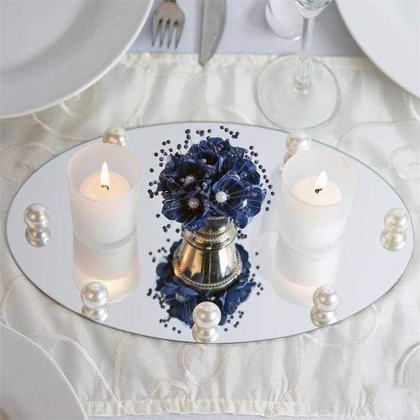 4 pcs Oval Shaped Mirrors Centerpieces MIRR_OVAL