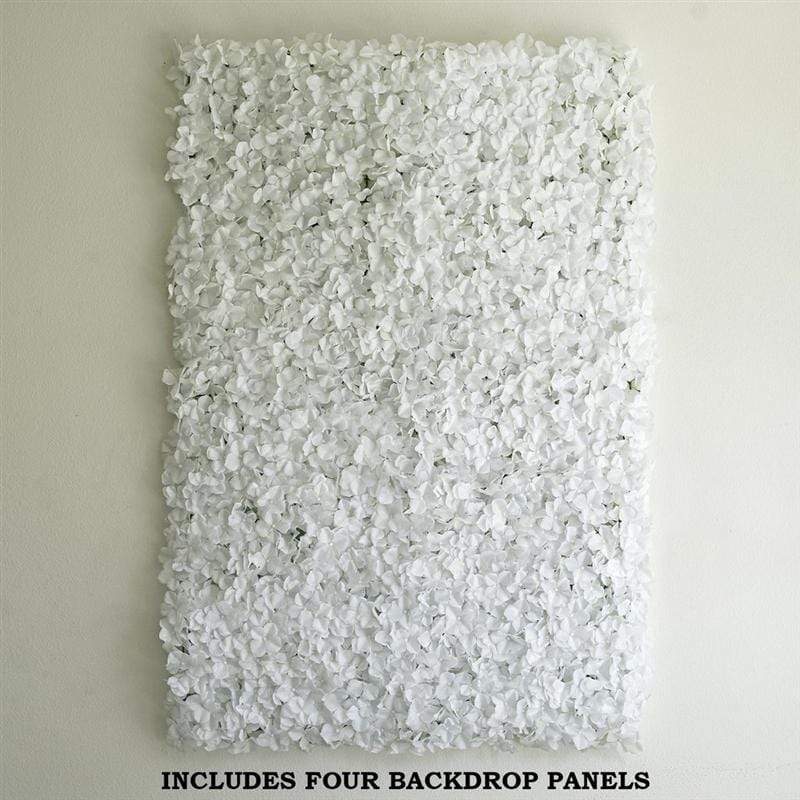 4 pcs Silk Hydrangea Flowers Wall Backdrop Panels