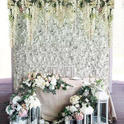 4 pcs Silk Hydrangea Flowers Wall Backdrop Panels