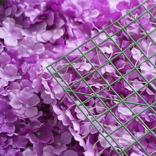 4 pcs Silk Hydrangea Flowers Wall Backdrop Panels