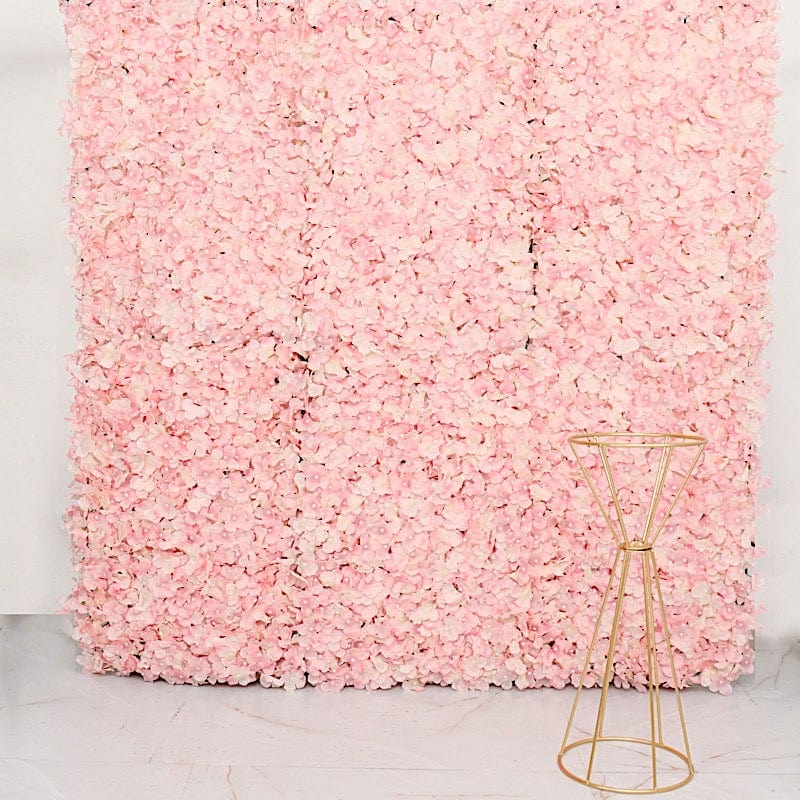 4 pcs Silk Hydrangea Flowers Wall Backdrop Panels