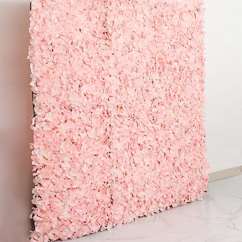 4 pcs Silk Hydrangea Flowers Wall Backdrop Panels