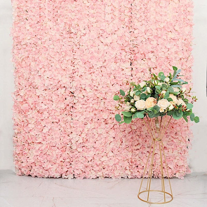 4 pcs Silk Hydrangea Flowers Wall Backdrop Panels