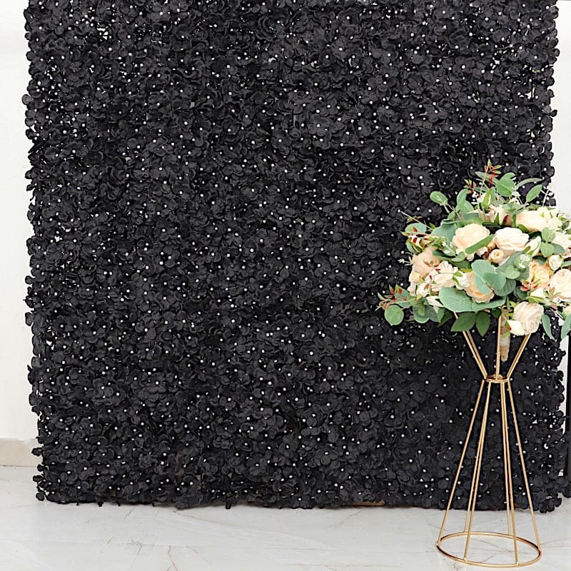 4 pcs Silk Hydrangea Flowers Wall Backdrop Panels