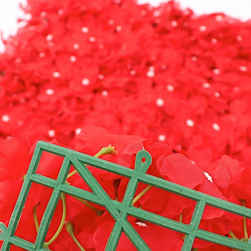 4 pcs Silk Hydrangea Flowers Wall Backdrop Panels