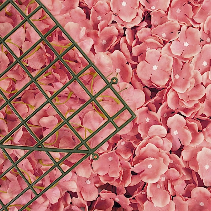 4 pcs Silk Hydrangea Flowers Wall Backdrop Panels