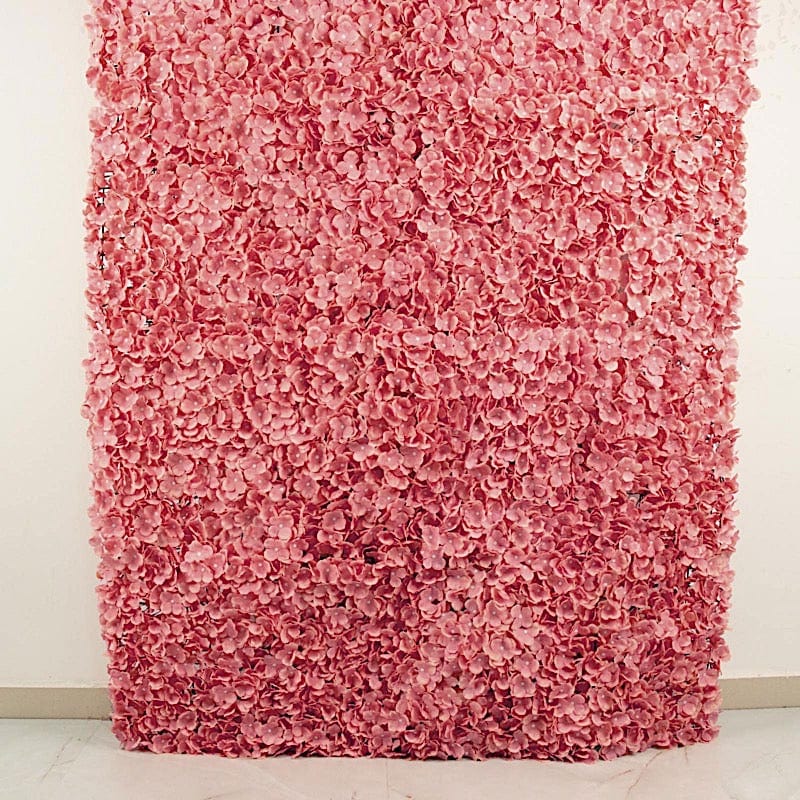 4 pcs Silk Hydrangea Flowers Wall Backdrop Panels