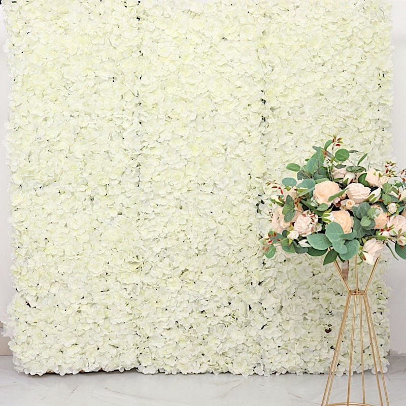 4 pcs Silk Hydrangea Flowers Wall Backdrop Panels ARTI_5062_CRM
