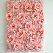 4 pcs Silk Roses and Hydrangea Flowers Wall Backdrop Panels
