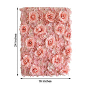 4 pcs Silk Roses and Hydrangea Flowers Wall Backdrop Panels