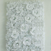 4 pcs Silk Roses and Hydrangea Flowers Wall Backdrop Panels