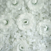 4 pcs Silk Roses and Hydrangea Flowers Wall Backdrop Panels