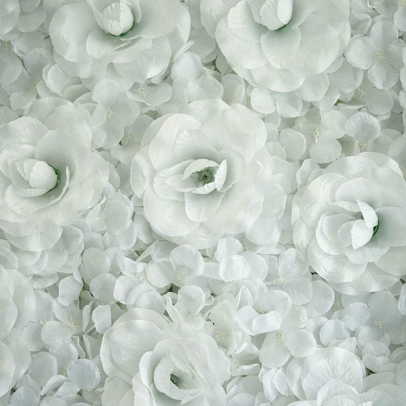 4 pcs Silk Roses and Hydrangea Flowers Wall Backdrop Panels