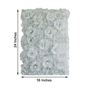 4 pcs Silk Roses and Hydrangea Flowers Wall Backdrop Panels