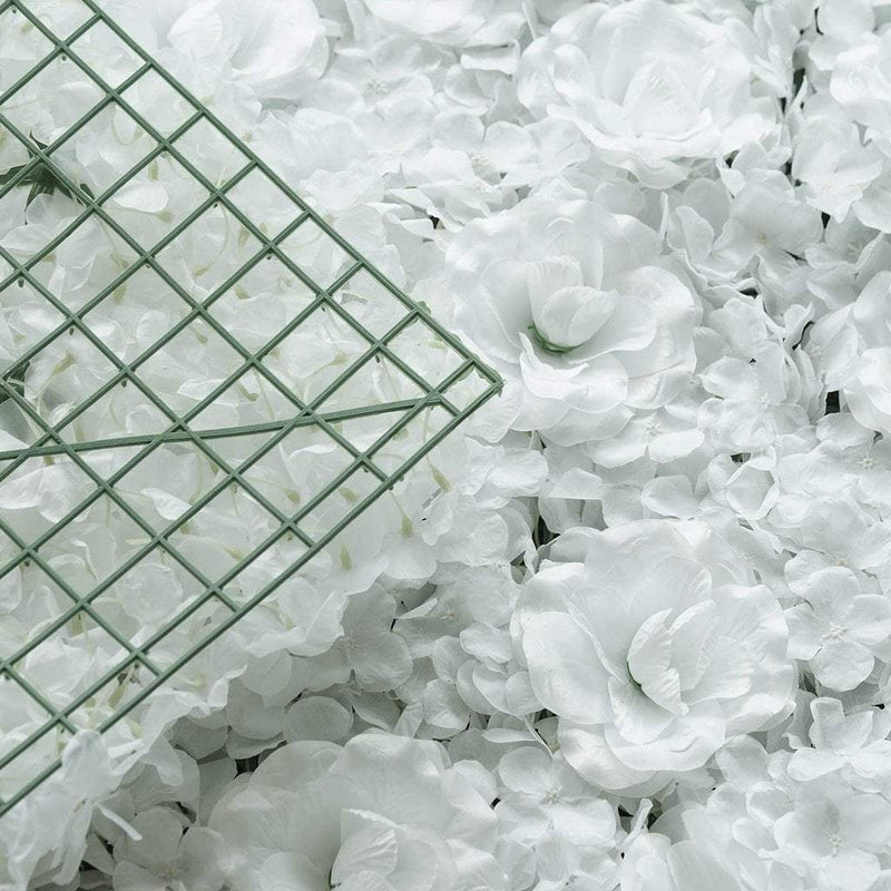 4 pcs Silk Roses and Hydrangea Flowers Wall Backdrop Panels