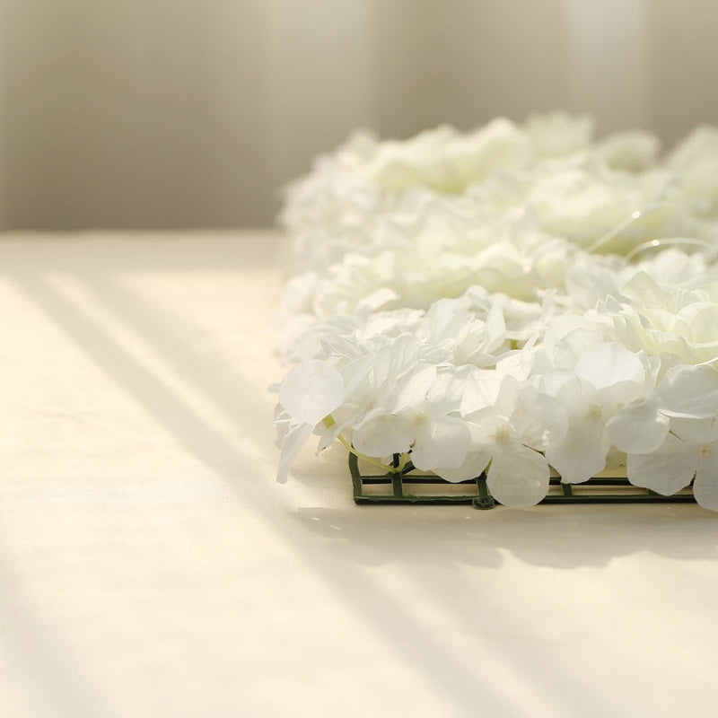 4 pcs Silk Roses and Hydrangea Flowers Wall Backdrop Panels