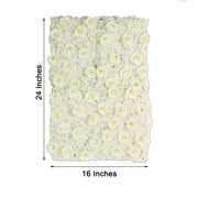 4 pcs Silk Roses and Hydrangea Flowers Wall Backdrop Panels