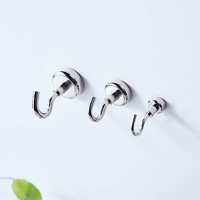 4 pcs Small Hanging Metal Magnetic Hooks - Silver TOOL_HOOK01_S