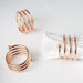 4 pcs Spiral Design Aluminum Napkin Rings Set