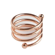4 pcs Spiral Design Aluminum Napkin Rings Set