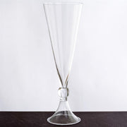 4 pcs Trumpet Glass Wedding Vases - Clear