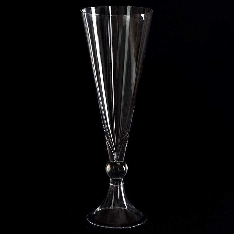 4 pcs Trumpet Glass Wedding Vases - Clear