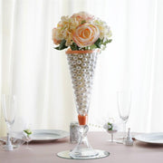 4 pcs Trumpet Glass Wedding Vases - Clear